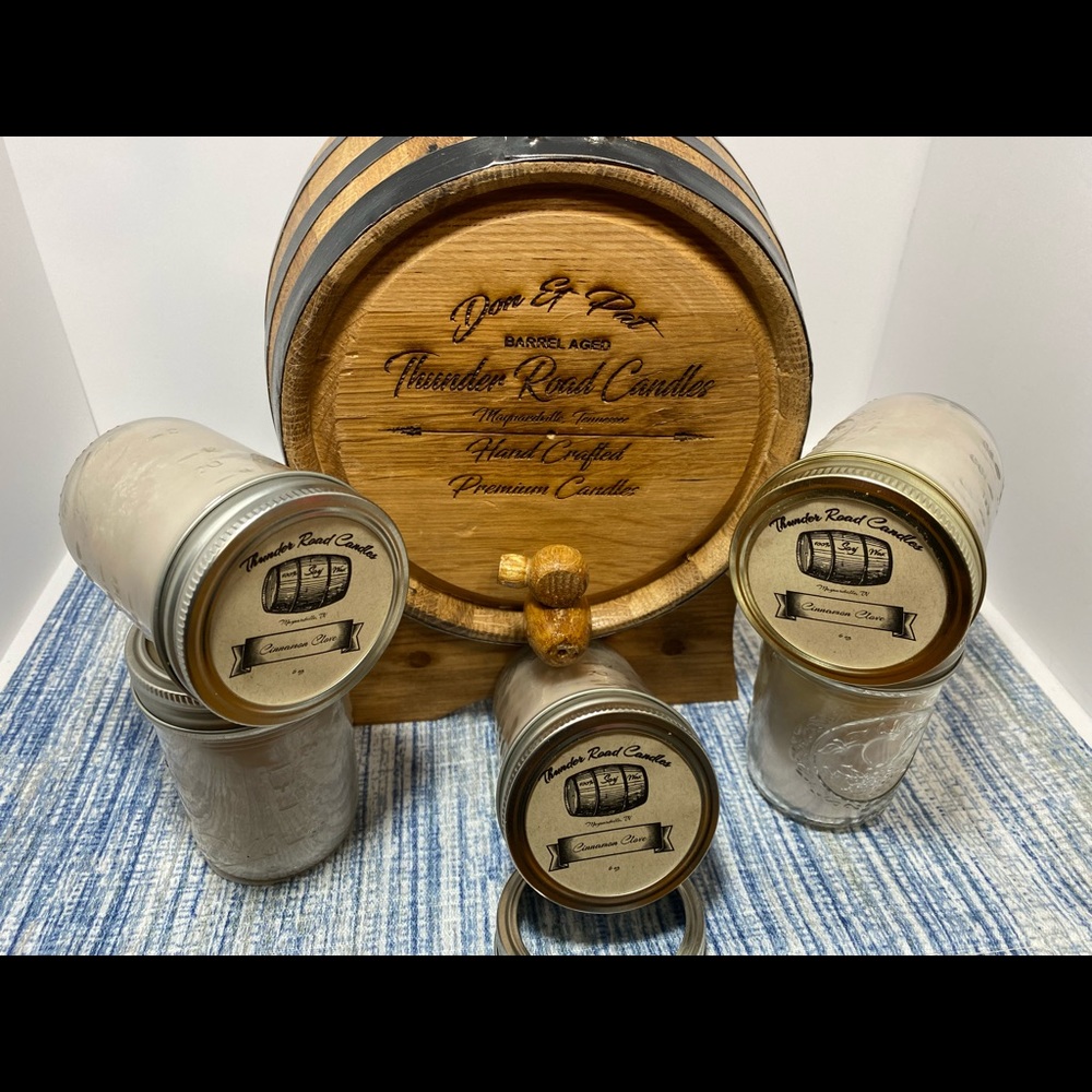 Hand Poured 100% Soy Candles 6 oz Cinnamon Clove Scent Strong Bold